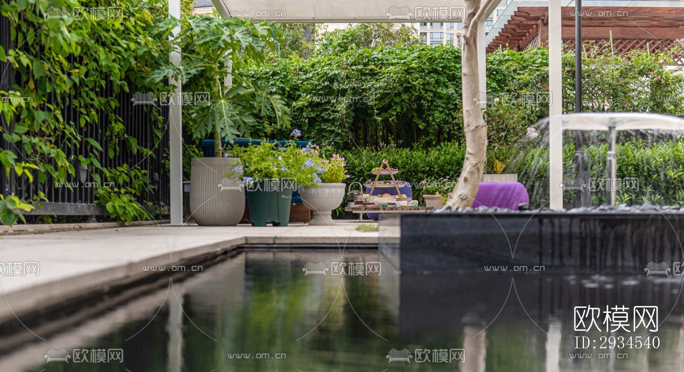 新中式平层效果图下载（渲染图20）