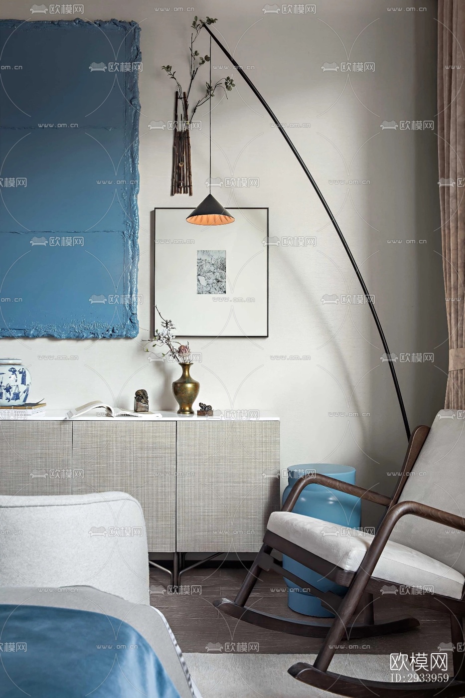 新中式别墅效果图下载（渲染图6）