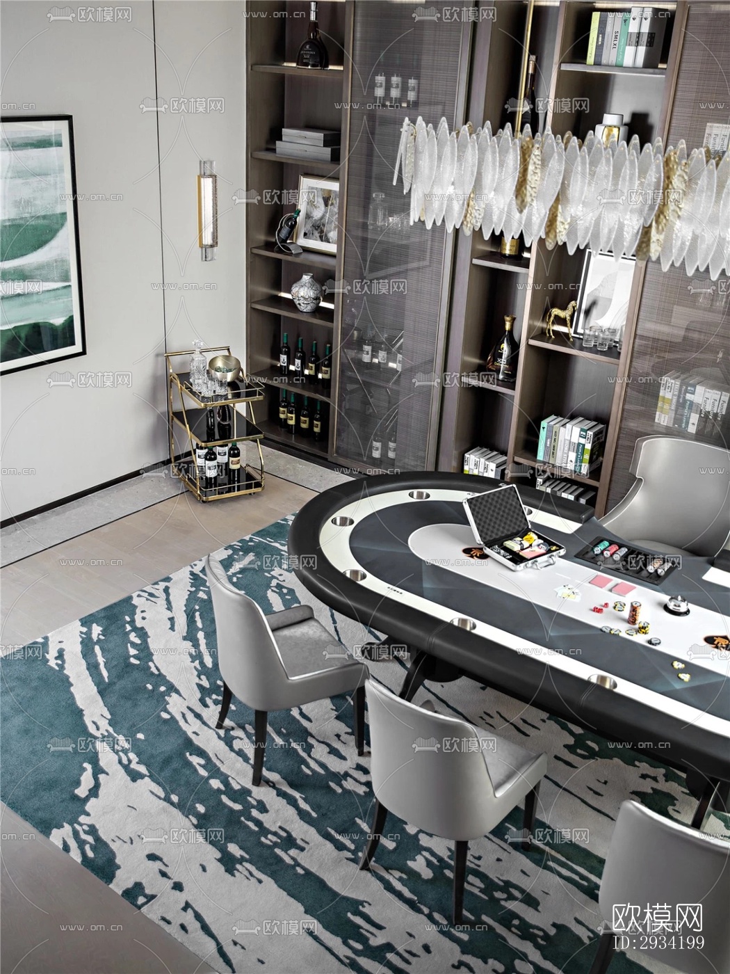 新中式复式效果图下载（渲染图13）