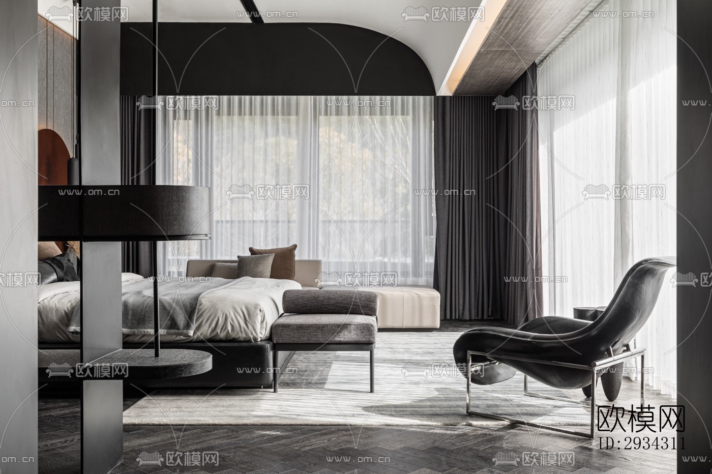 现代复式效果图下载（渲染图4）