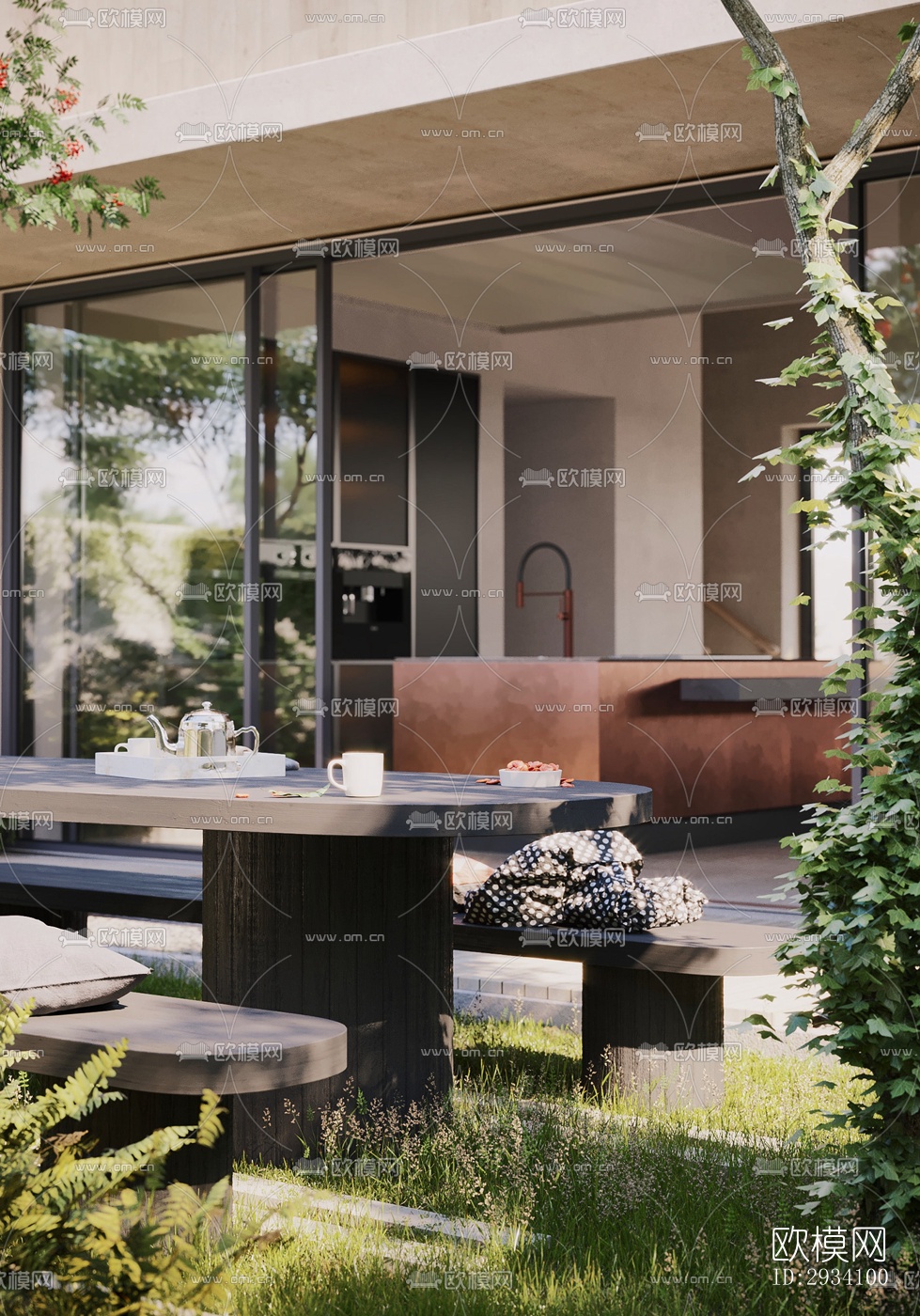 现代别墅效果图下载（渲染图16）