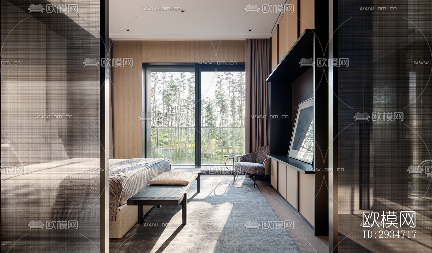 现代平层效果图下载（渲染图12）