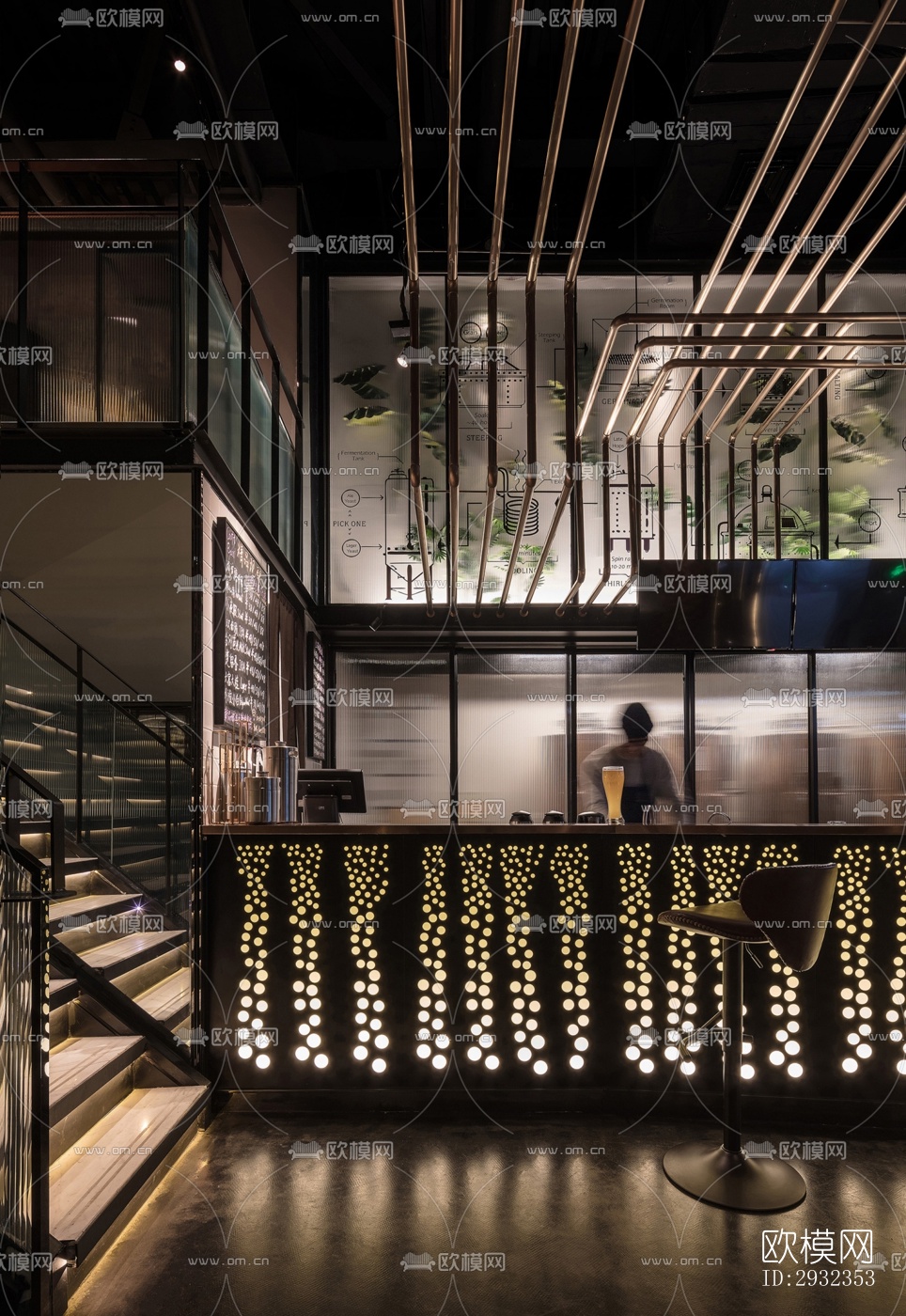 工业风酒吧效果图下载（渲染图10）