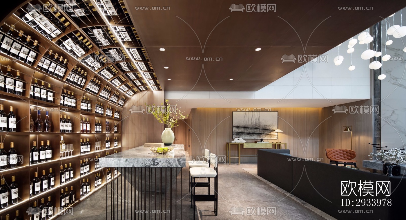 新中式别墅效果图下载（渲染图2）