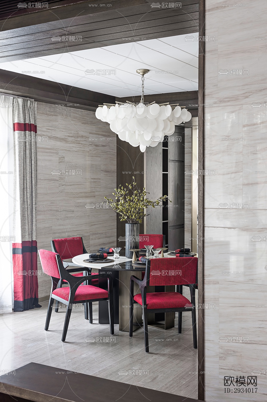 新中式别墅效果图下载（渲染图11）