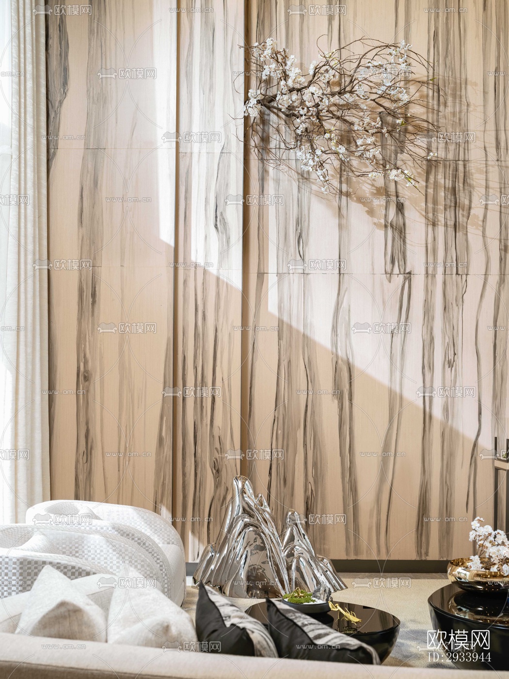 新中式别墅效果图下载（渲染图2）