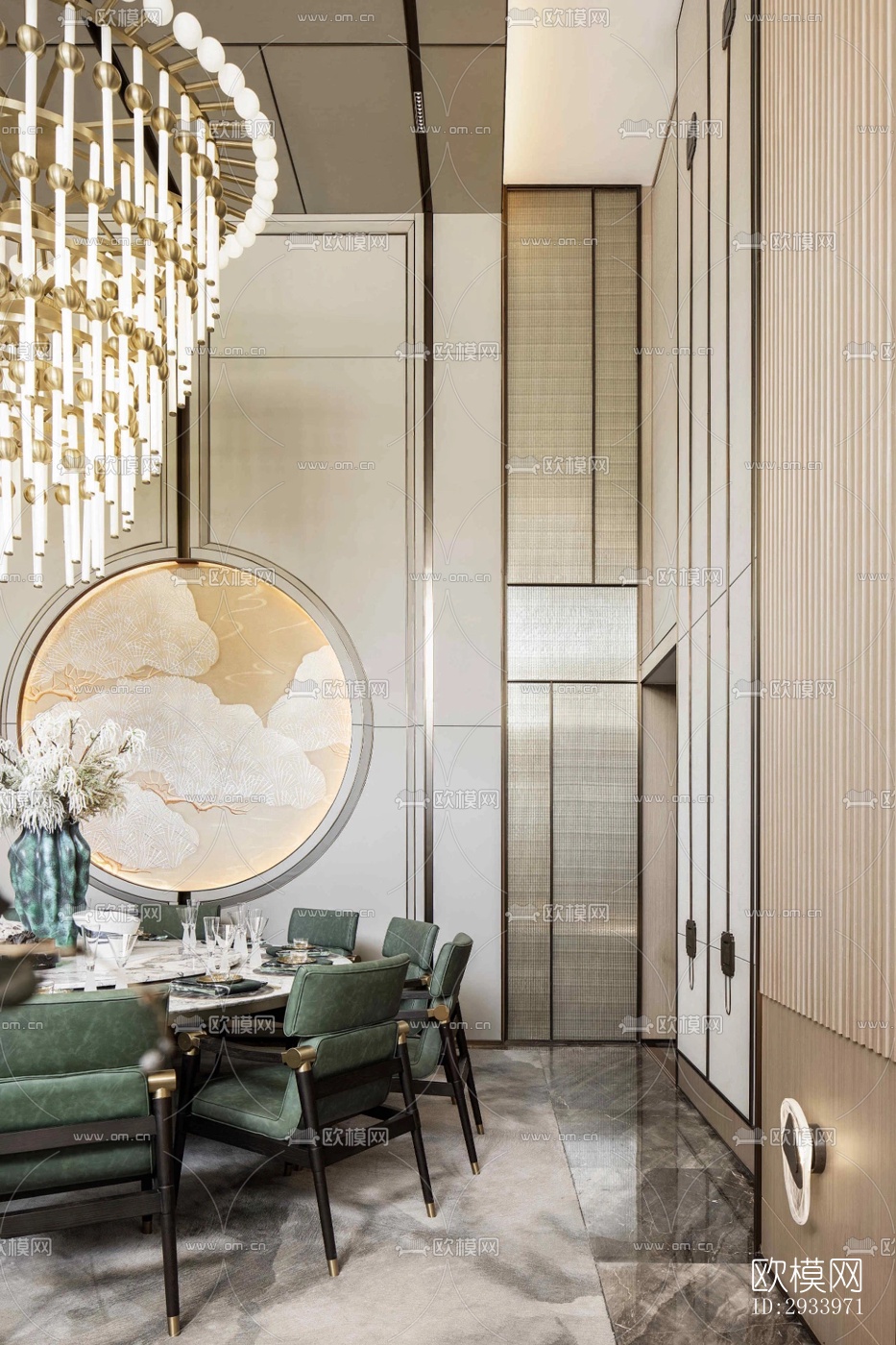 新中式别墅效果图下载（渲染图3）