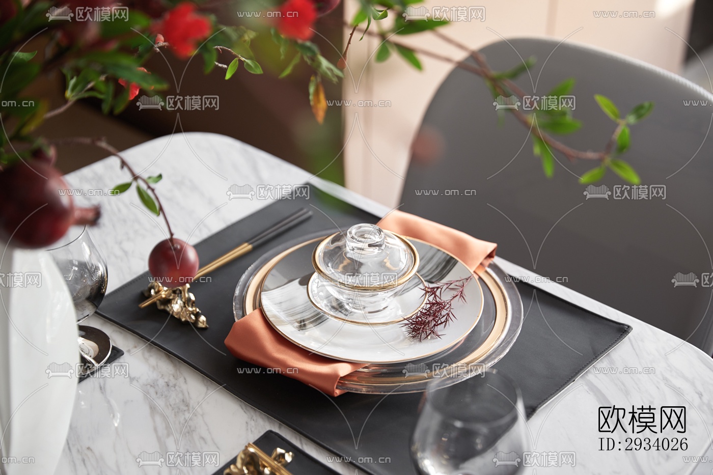 新中式别墅效果图下载（渲染图7）