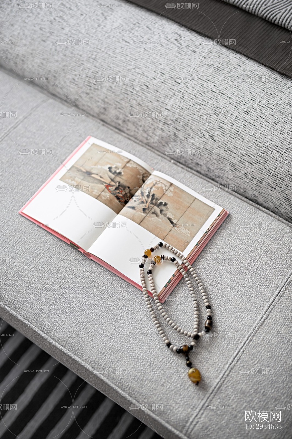 新中式平层效果图下载（渲染图9）