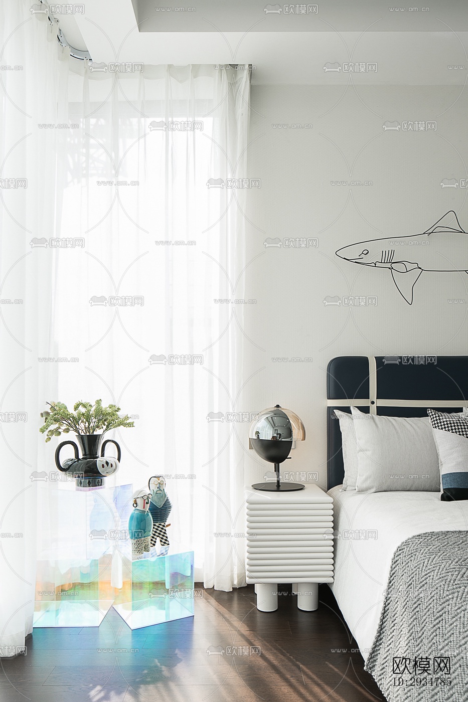 现代平层效果图下载（渲染图6）