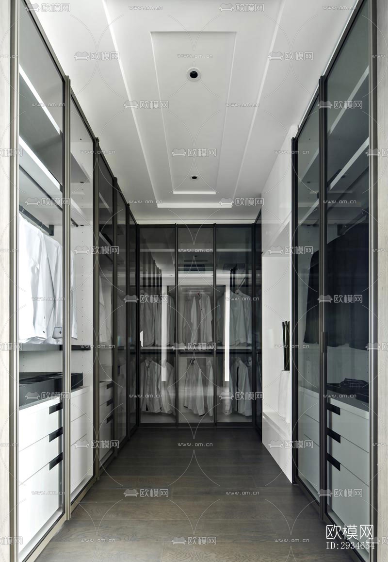 新中式平层效果图下载（渲染图12）