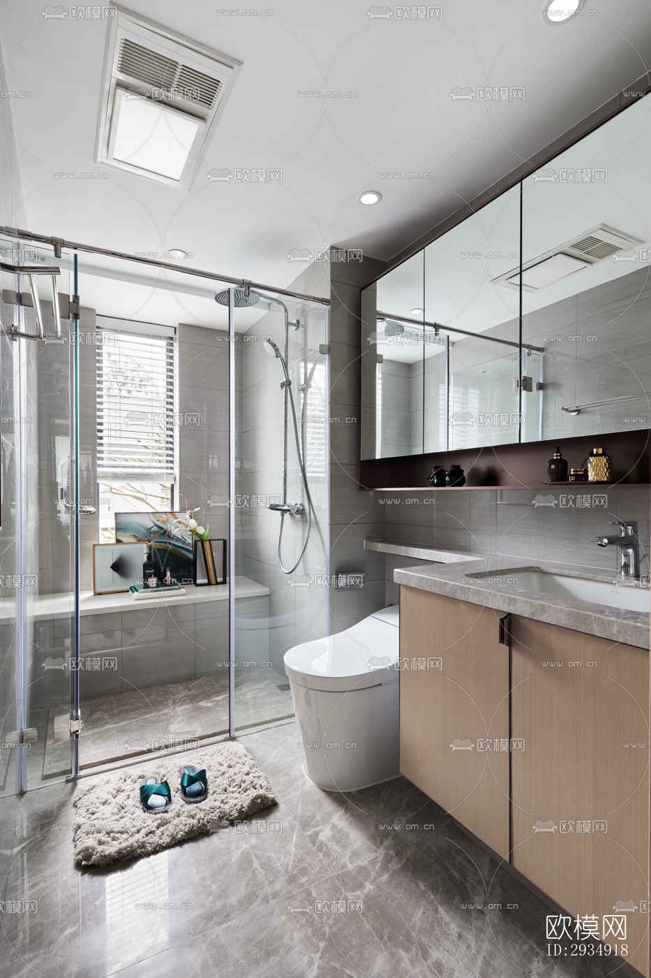 现代平层效果图下载（渲染图14）