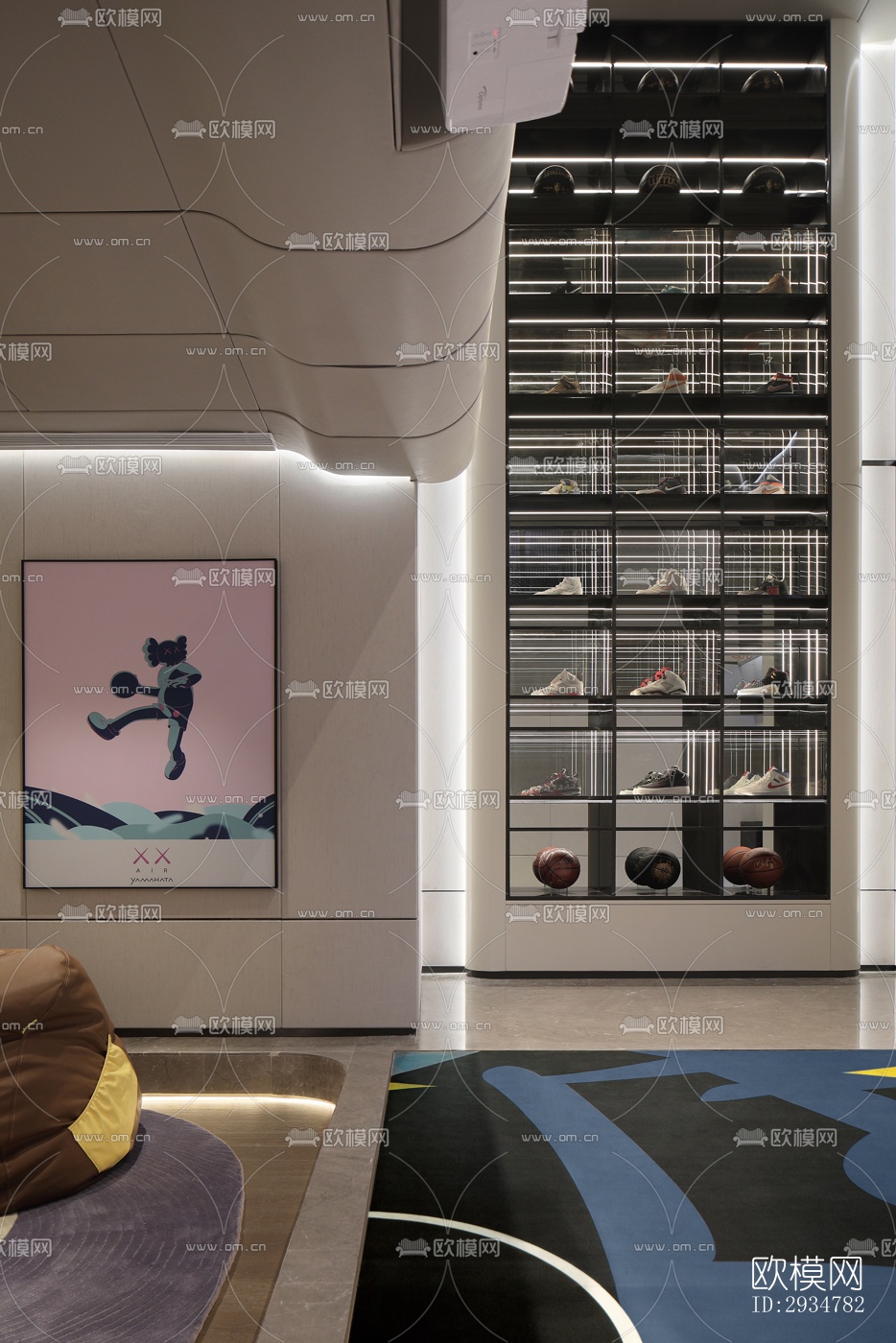 现代平层效果图下载（渲染图17）