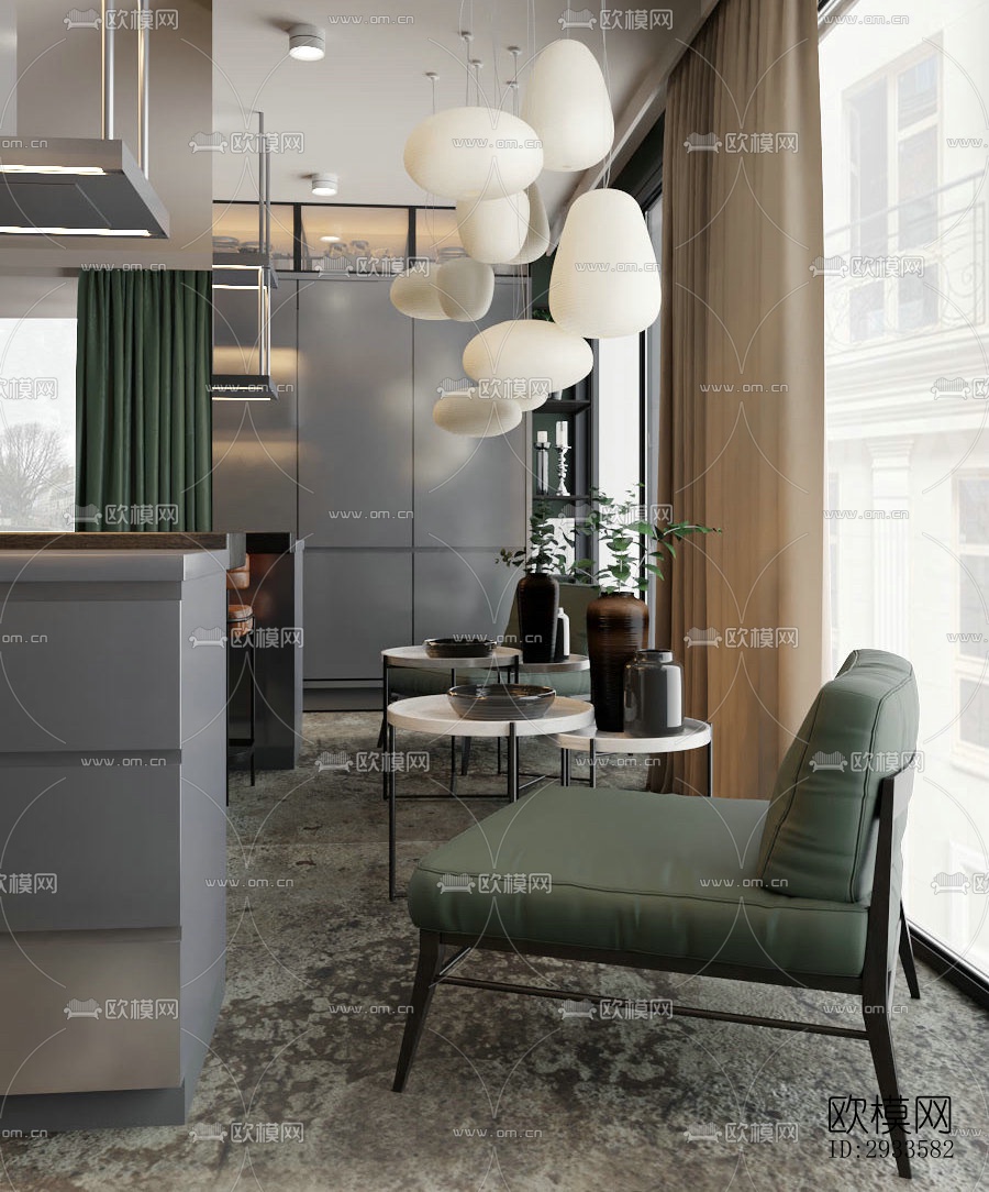 北欧公寓效果图下载（渲染图10）