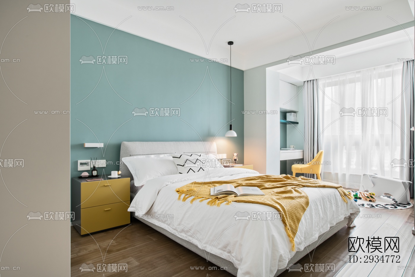 现代平层效果图下载（渲染图11）