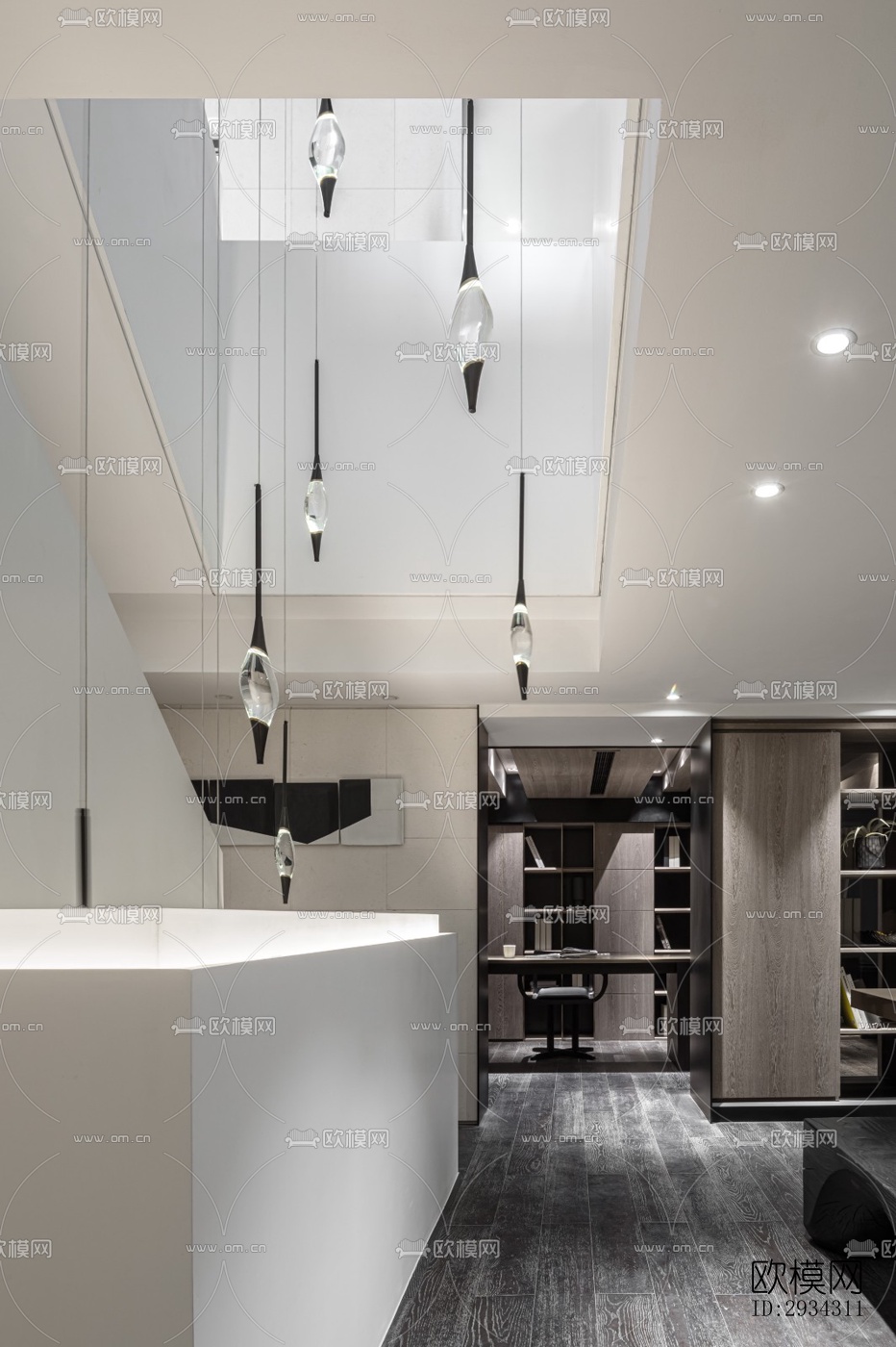 现代复式效果图下载（渲染图6）