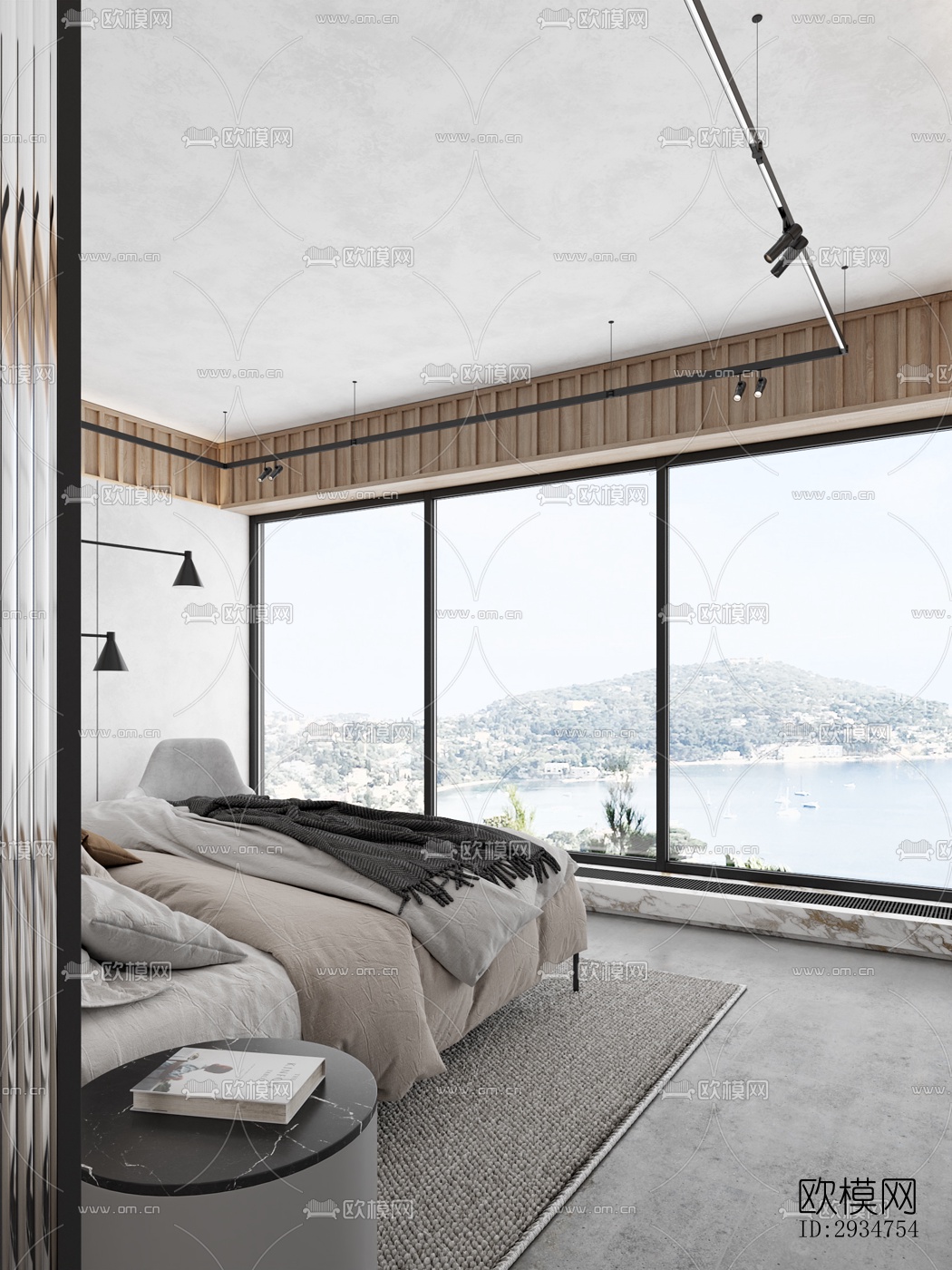 现代平层效果图下载（渲染图6）