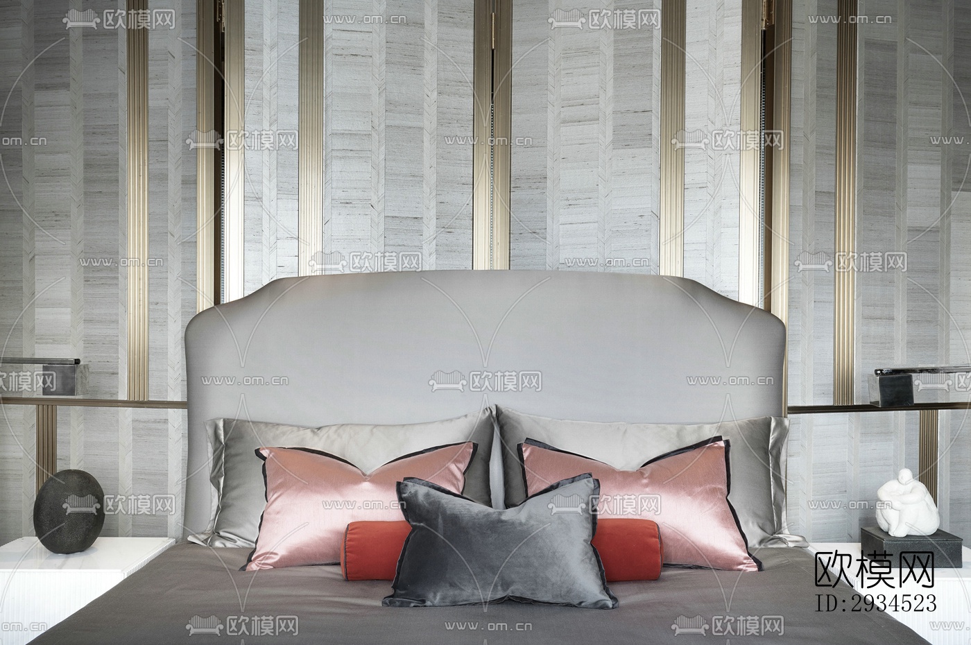 新中式平层效果图下载（渲染图13）