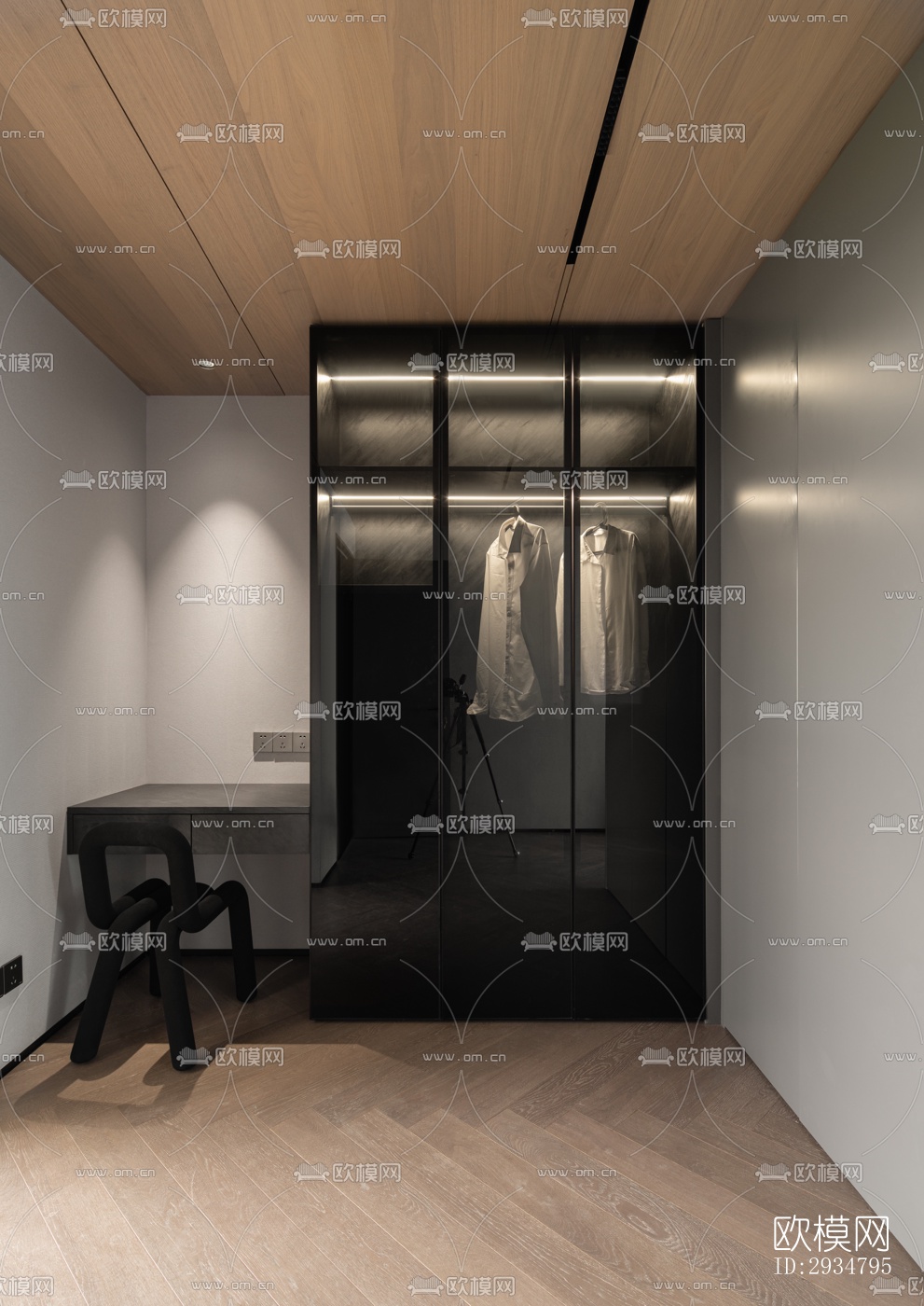 现代平层效果图下载（渲染图12）