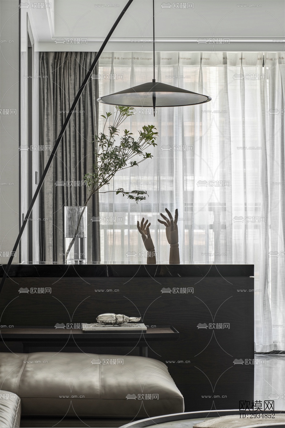 现代平层效果图下载（渲染图1）