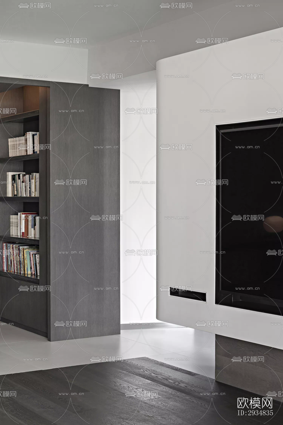 现代平层效果图下载（渲染图6）