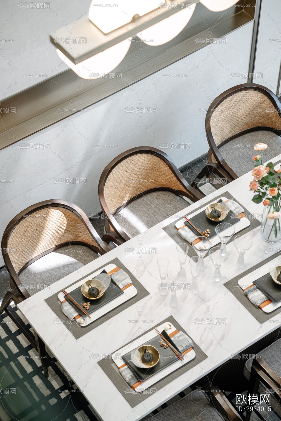 新中式别墅效果图下载（渲染图5）