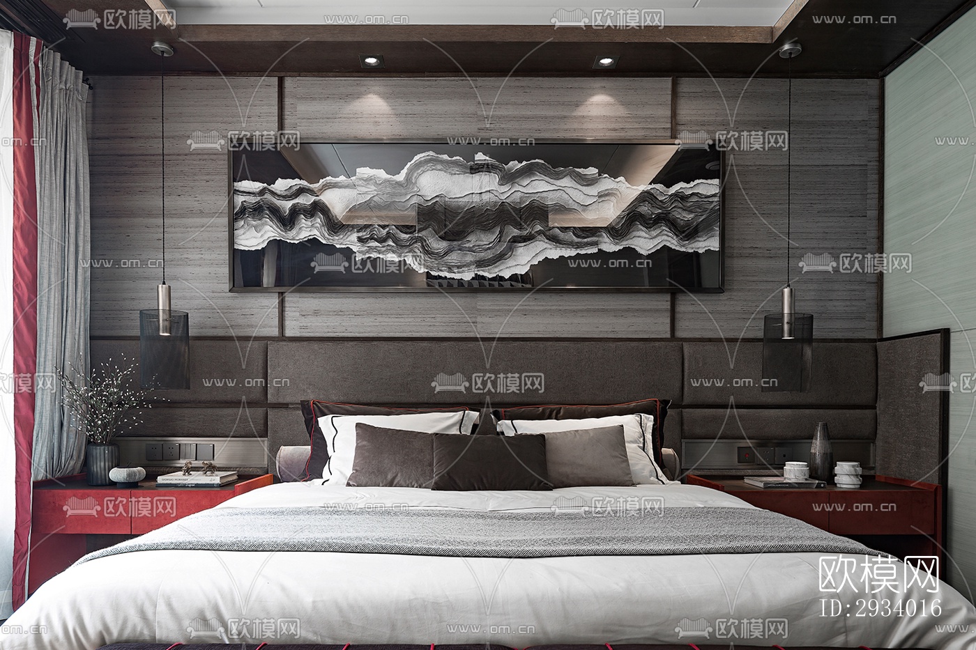 新中式别墅效果图下载（渲染图11）