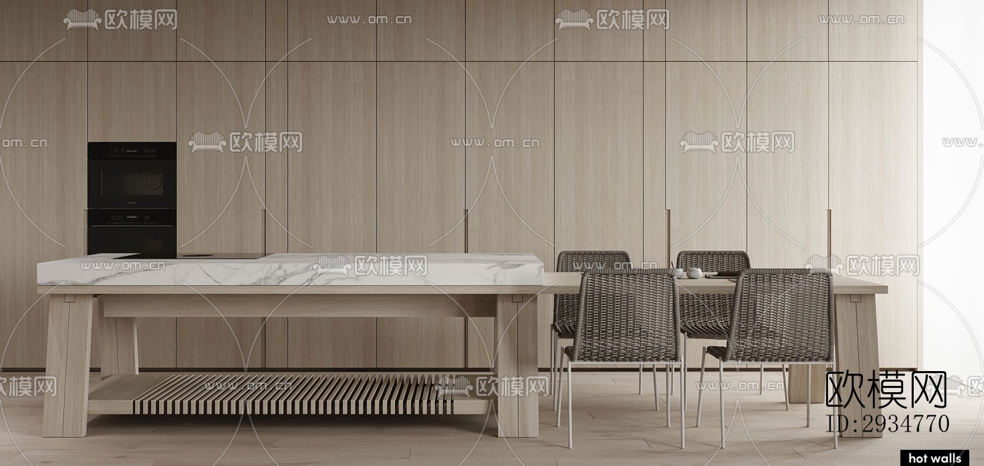 现代平层效果图下载（渲染图1）