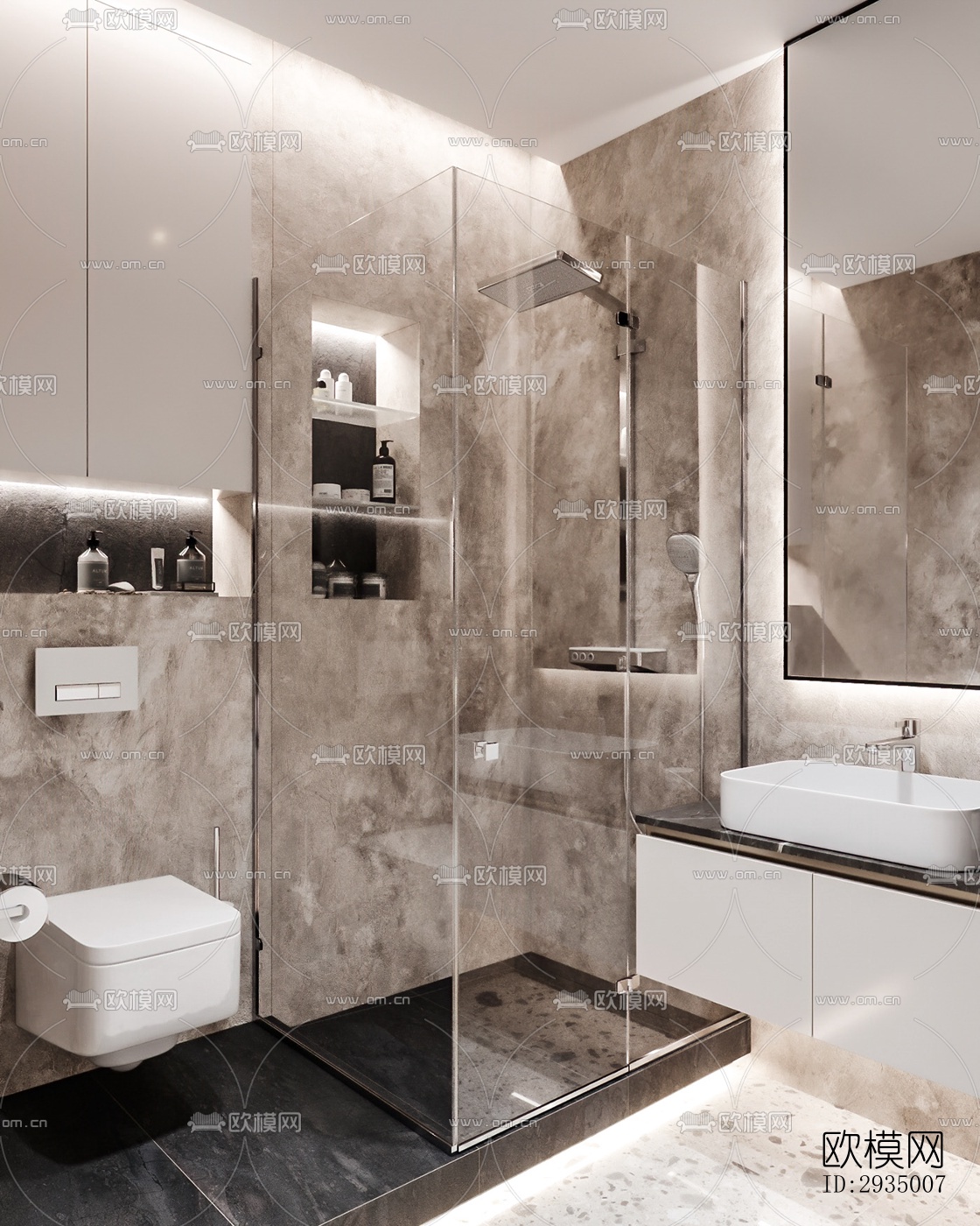 现代平层效果图下载（渲染图15）