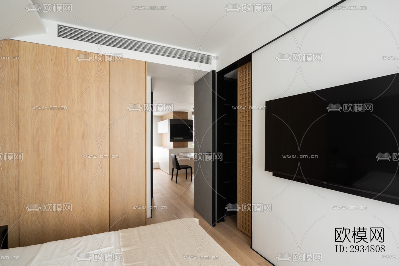 现代平层效果图下载（渲染图10）