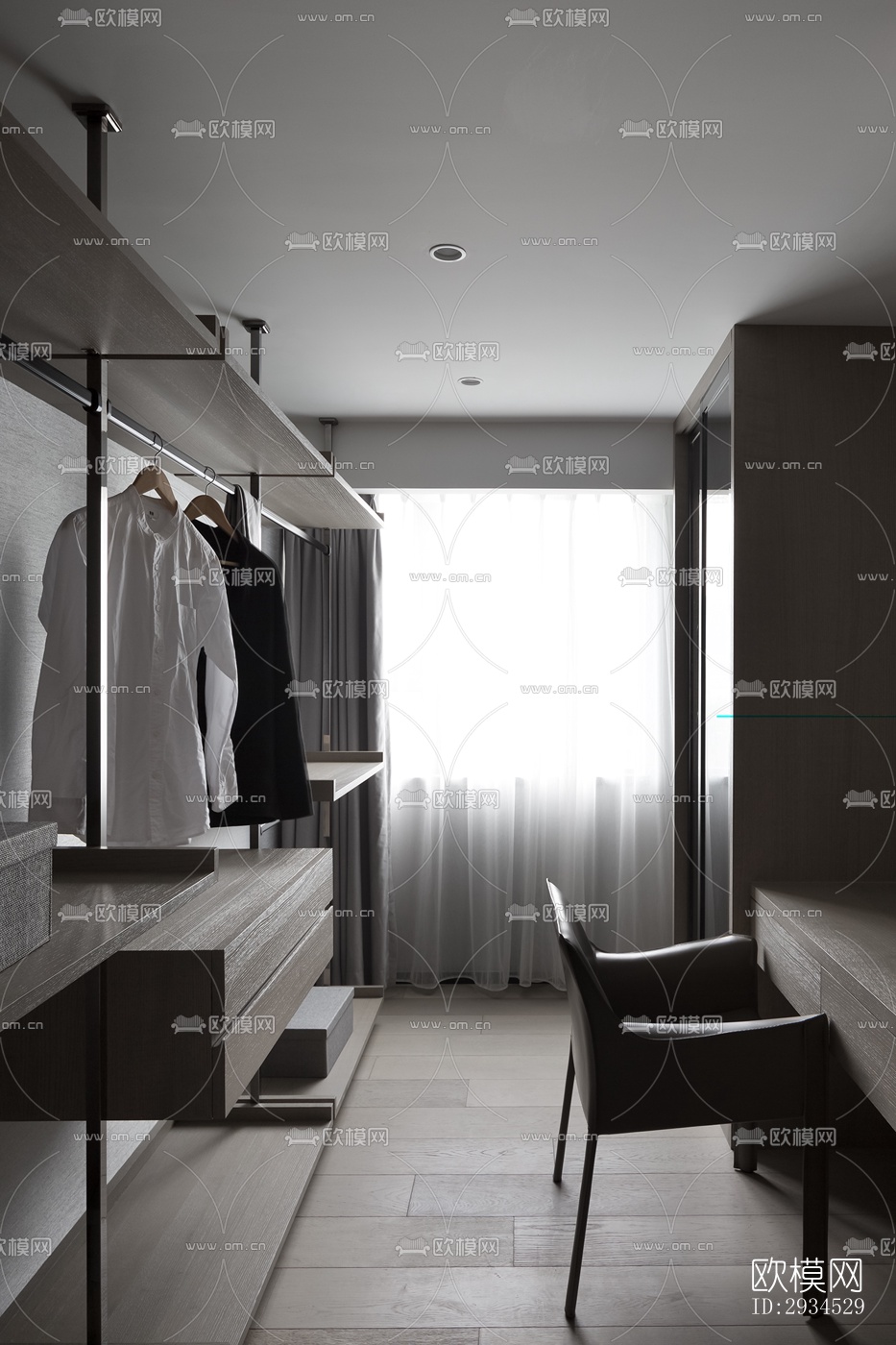 新中式平层效果图下载（渲染图14）