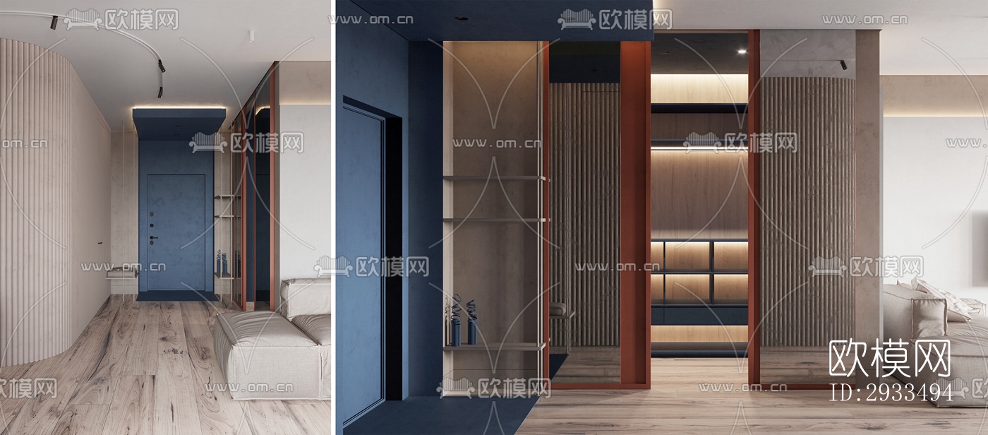 北欧公寓效果图下载（渲染图2）