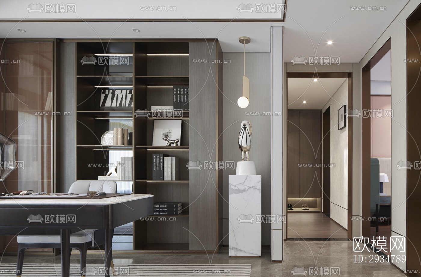 现代平层效果图下载（渲染图2）