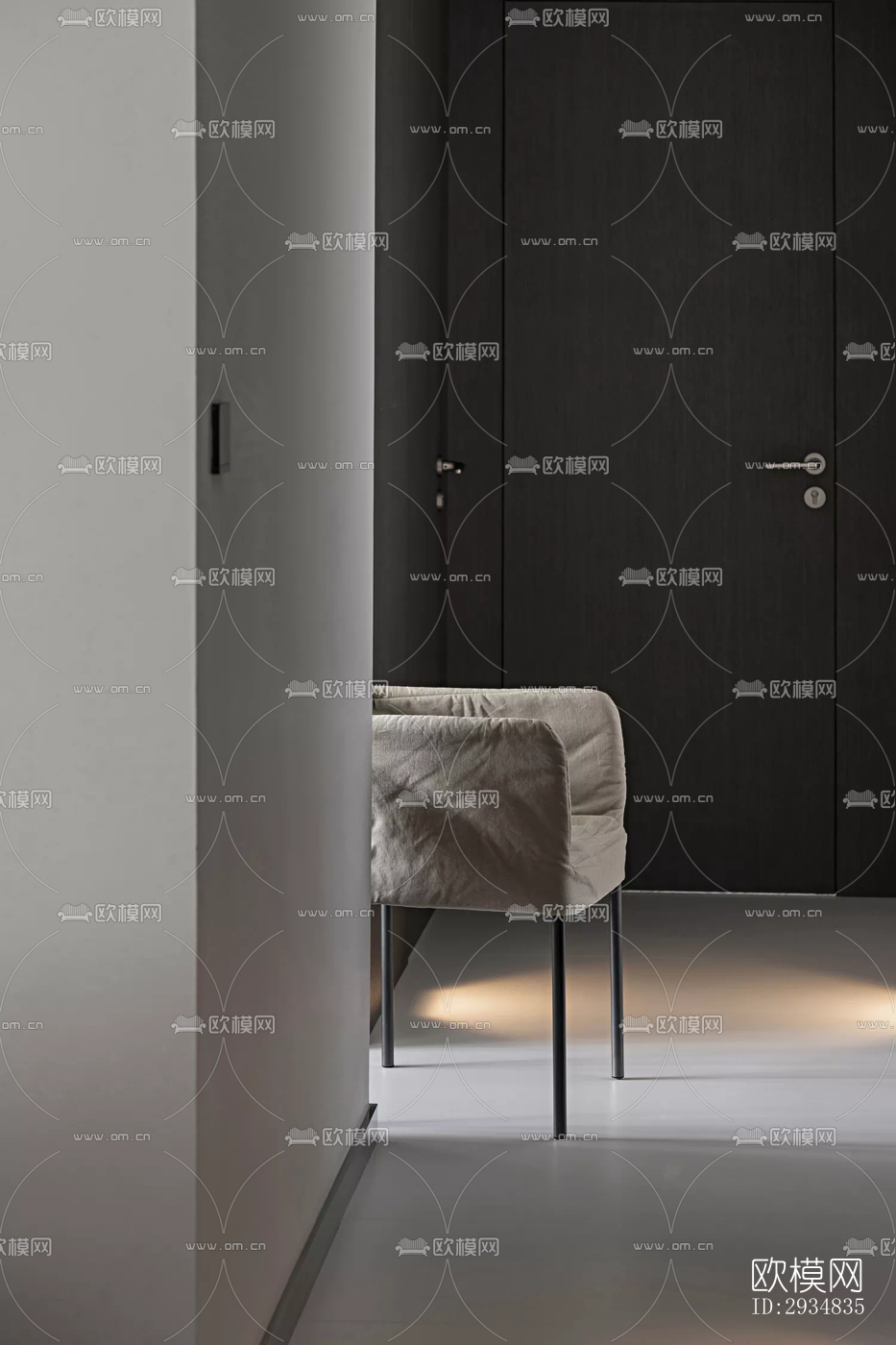 现代平层效果图下载（渲染图12）