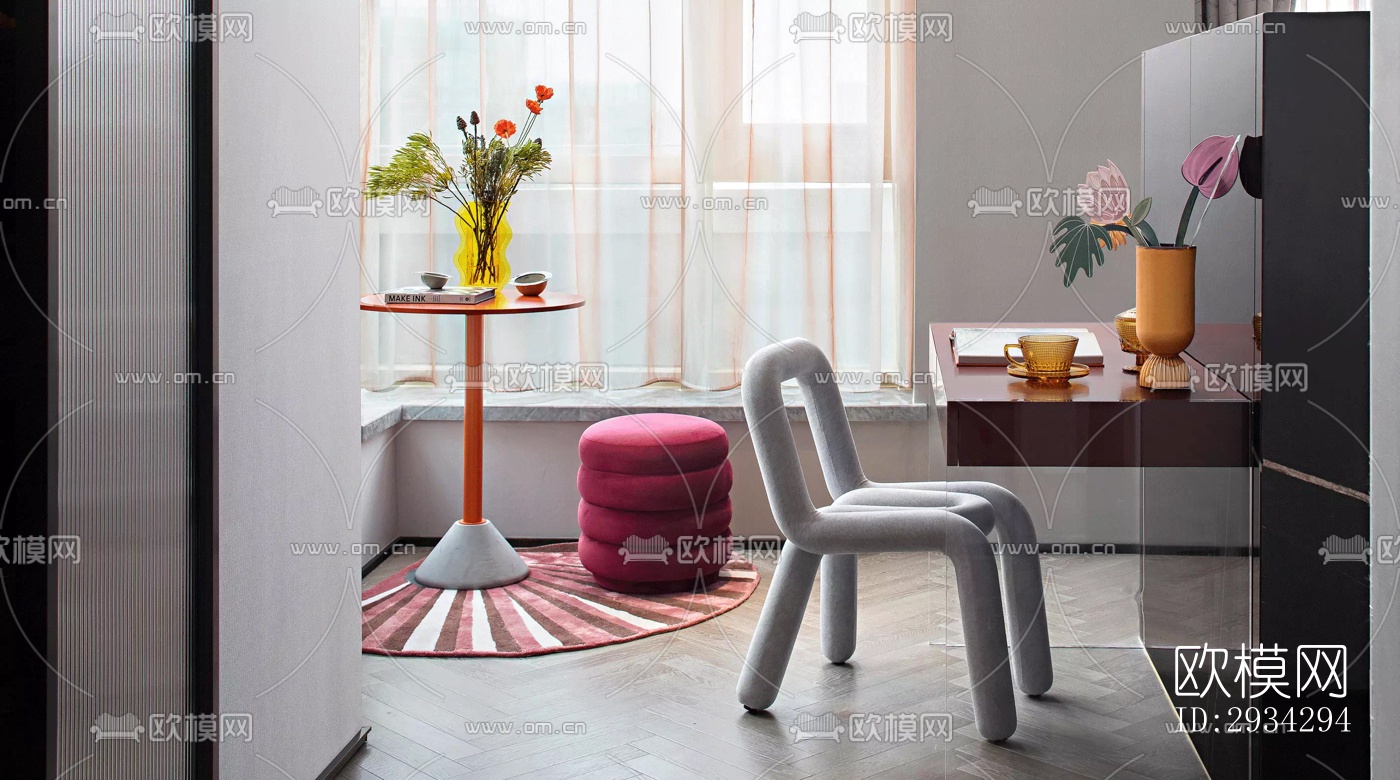 现代复式效果图下载（渲染图6）