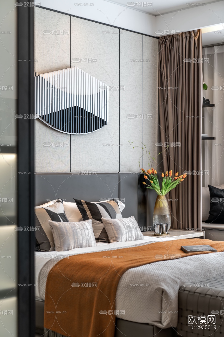 现代平层效果图下载（渲染图2）