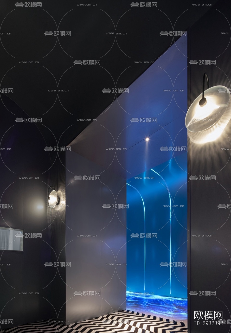 现代酒吧效果图下载（渲染图1）