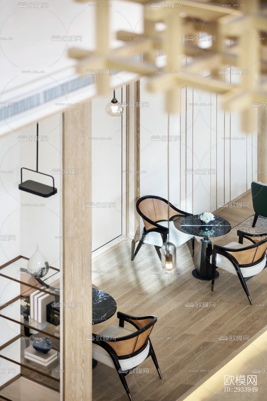 新中式别墅效果图下载（渲染图8）