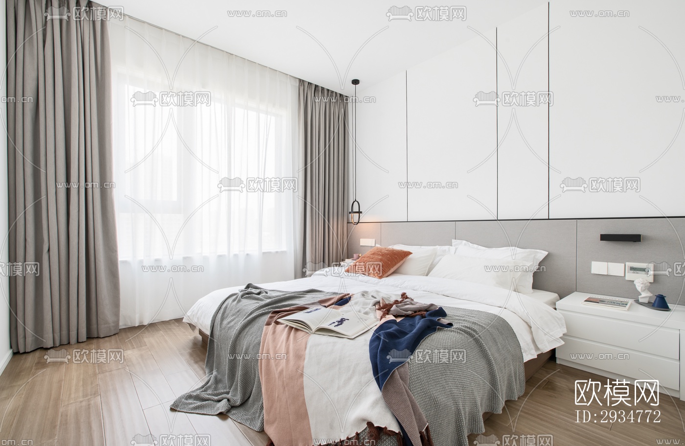 现代平层效果图下载（渲染图5）