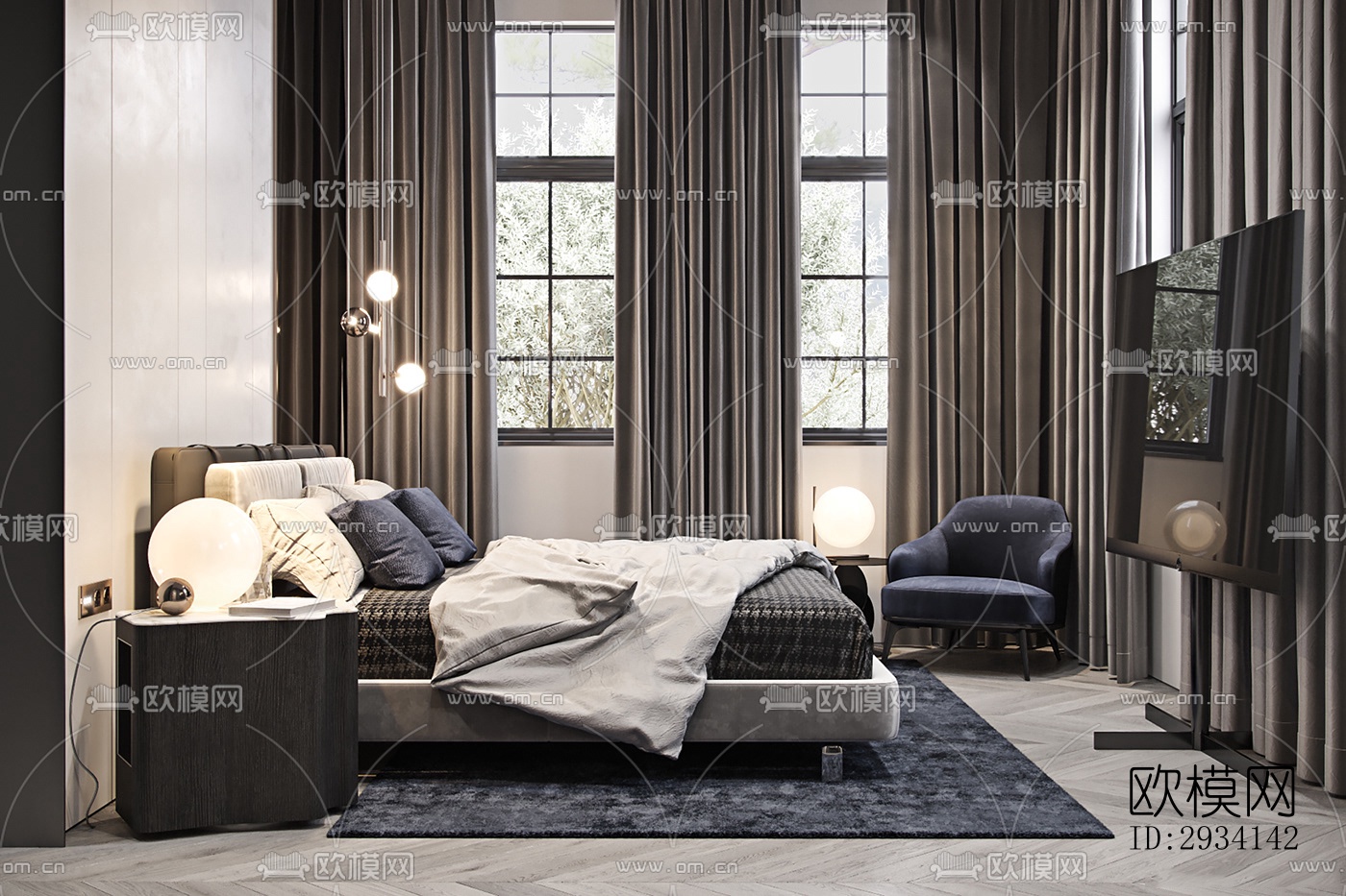 现代别墅效果图下载（渲染图3）