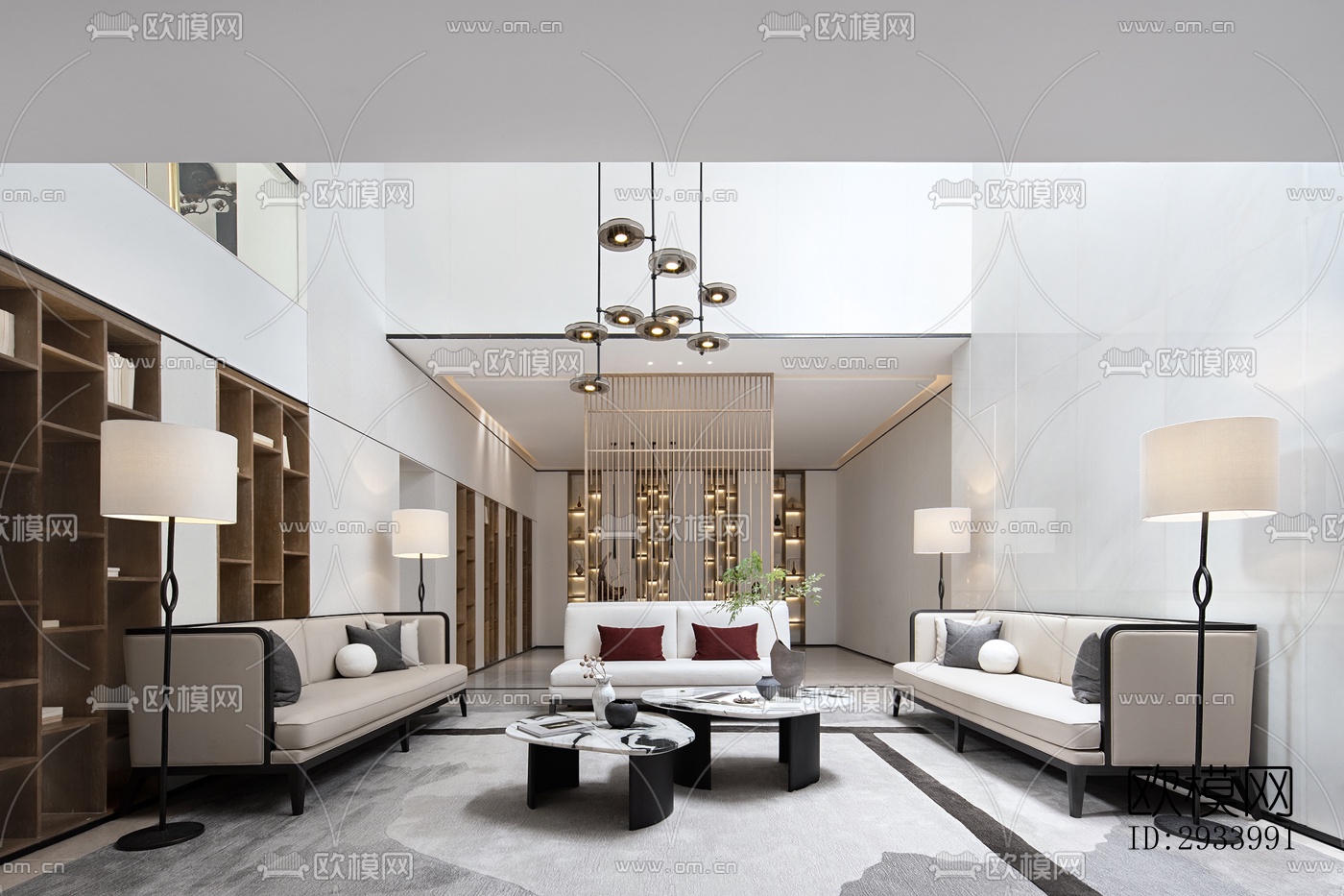 新中式别墅效果图下载（渲染图2）