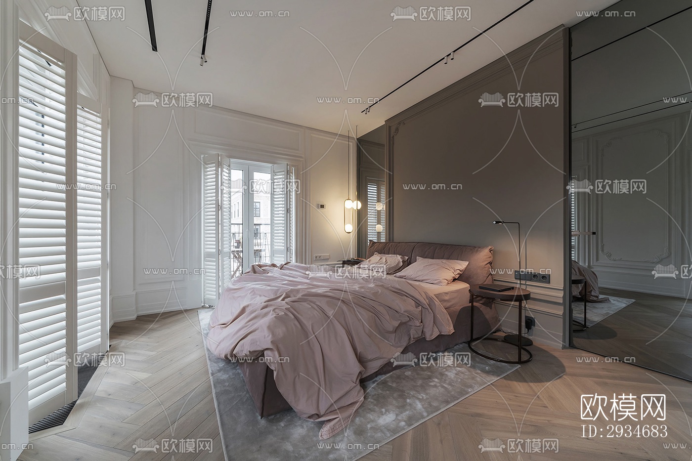 欧式平层效果图下载（渲染图6）