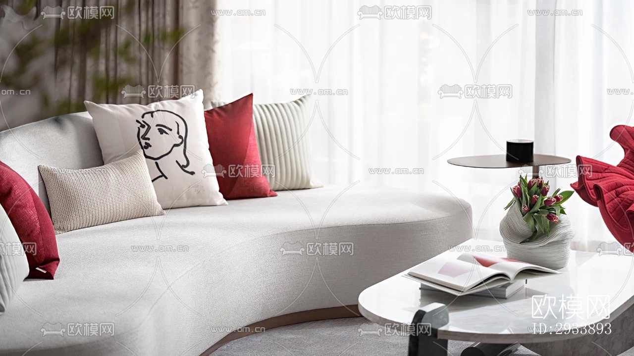 新中式别墅效果图下载（渲染图9）