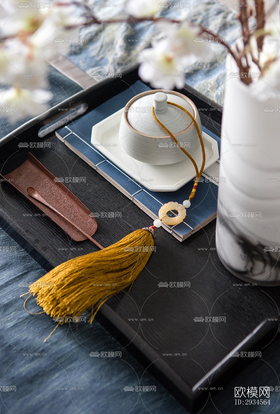 新中式平层效果图下载（渲染图8）