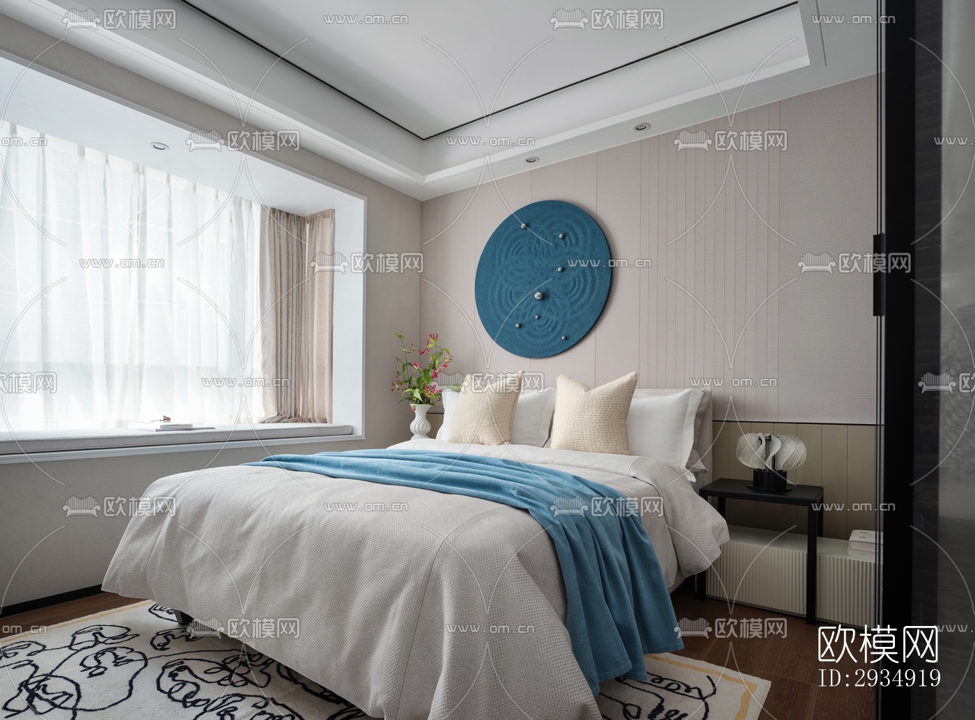 现代平层效果图下载（渲染图6）