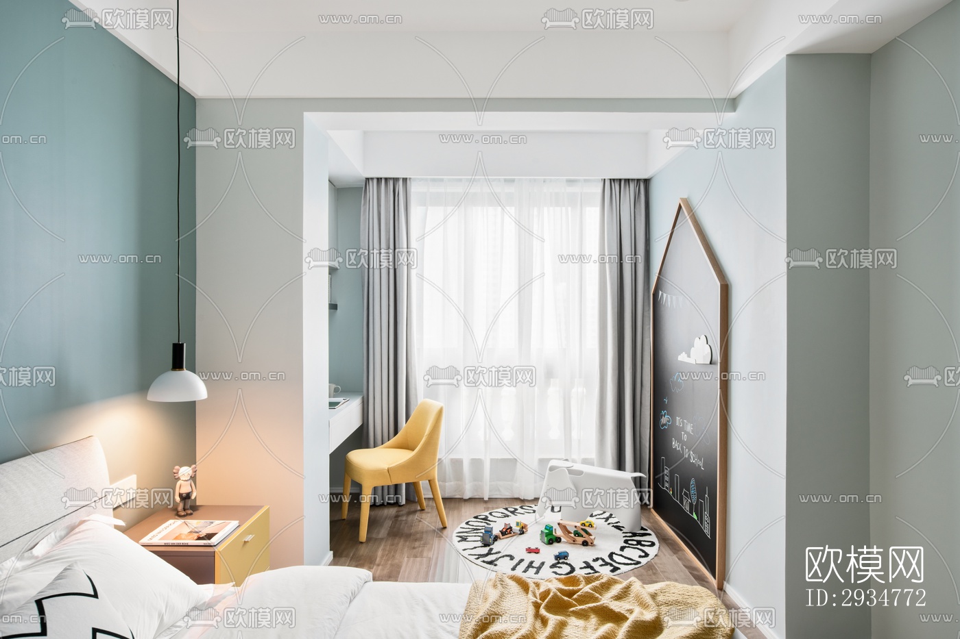 现代平层效果图下载（渲染图13）