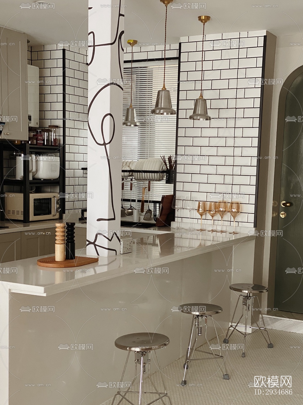 欧式平层效果图下载（渲染图5）