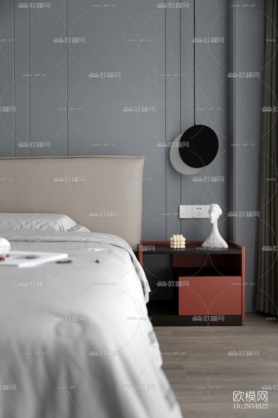 现代平层效果图下载（渲染图12）