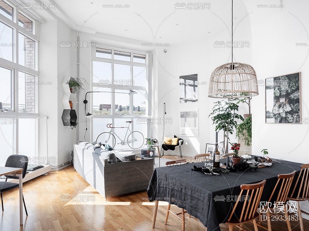 北欧公寓效果图下载（渲染图16）