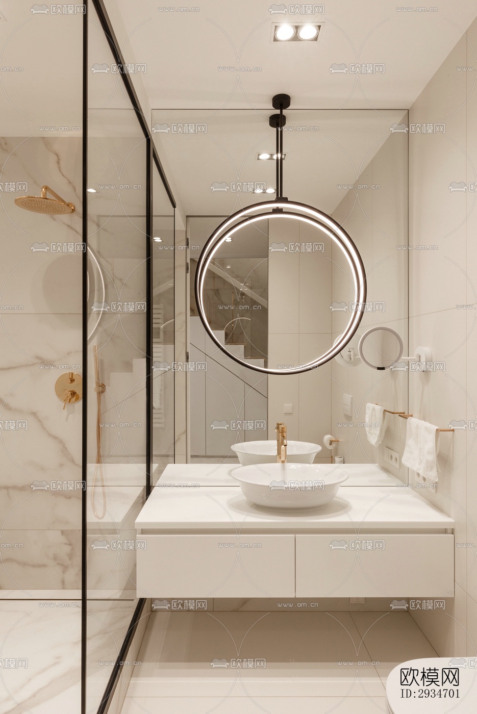 现代平层效果图下载（渲染图7）